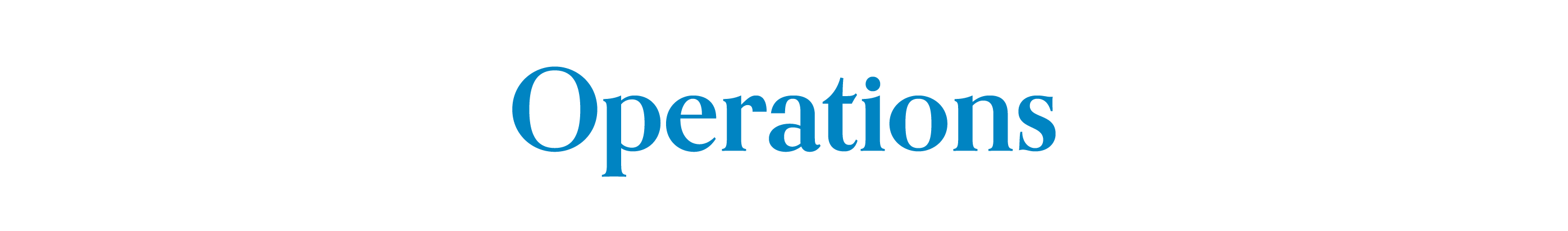 Operations