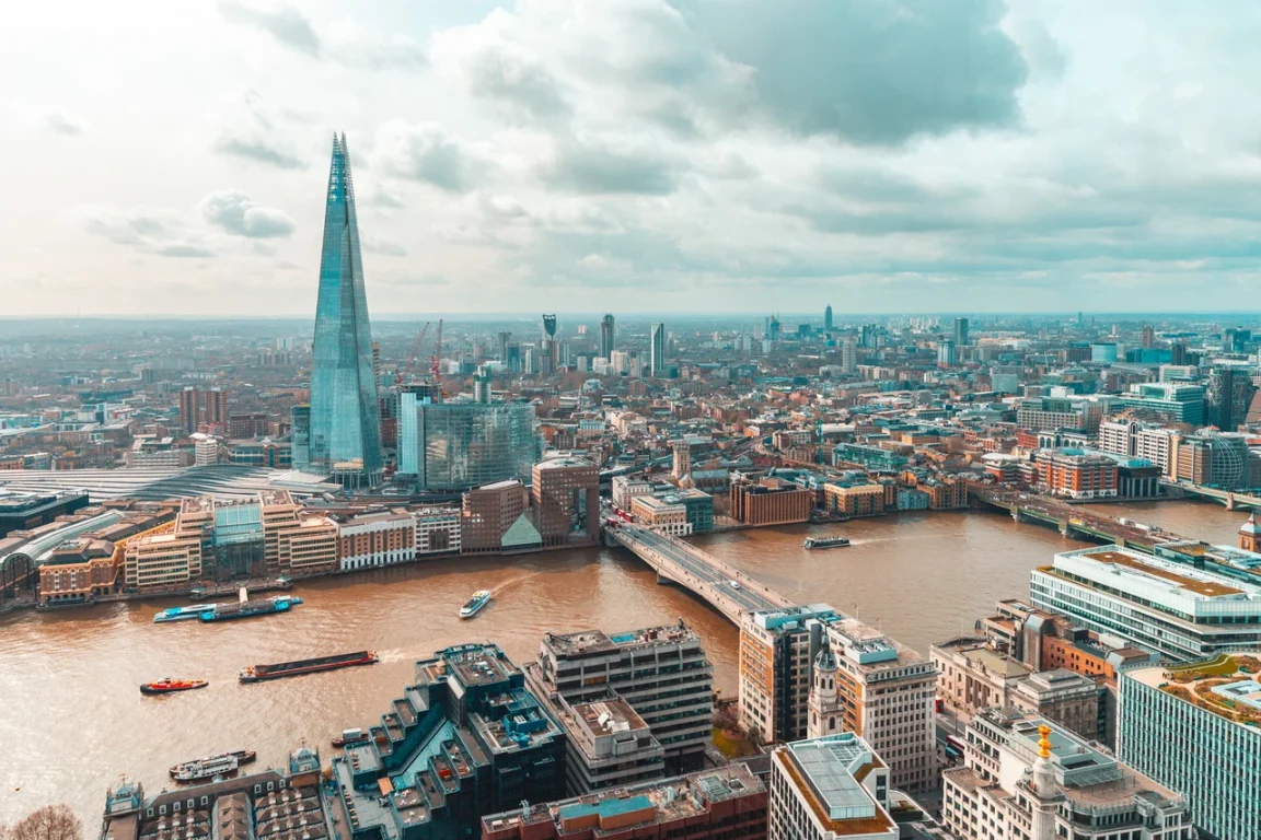 The London skyline and River Thames.