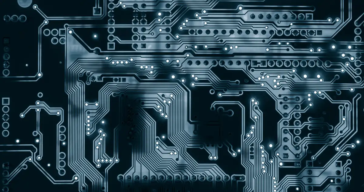 A close-up of a circuit board.