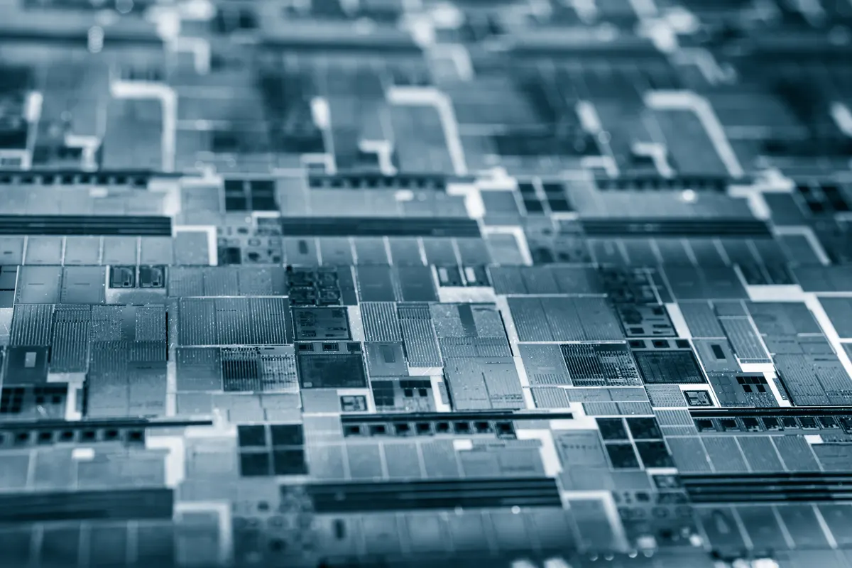 A close-up of a circuit board.